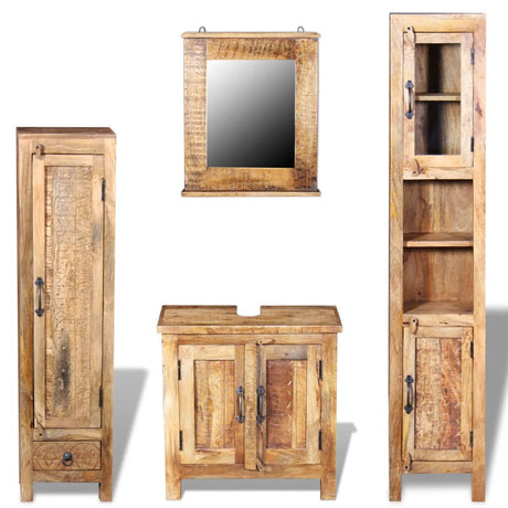 Vanity Cabinet With Mirror And 2 Side Cabinets