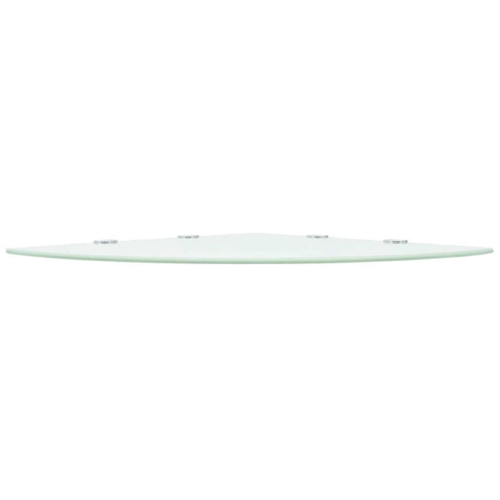 Corner Shelf With Chrome Supports Glass
