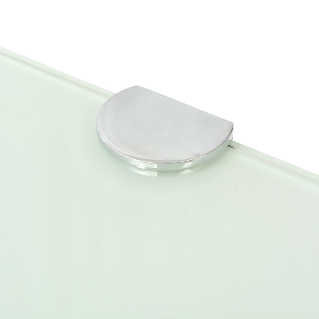 Corner Shelf With Chrome Supports Glass