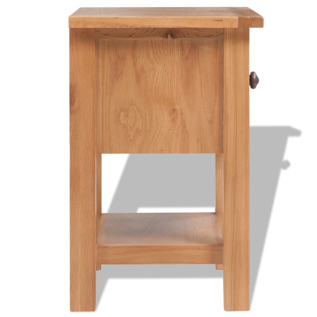 Nightstand 36X30X47 Cm Solid Oak Wood