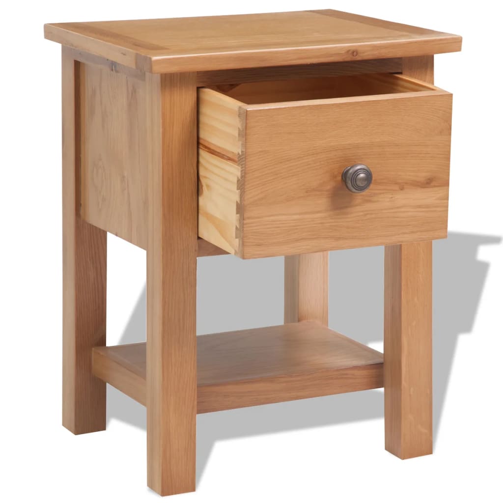 Nightstand 36X30X47 Cm Solid Oak Wood