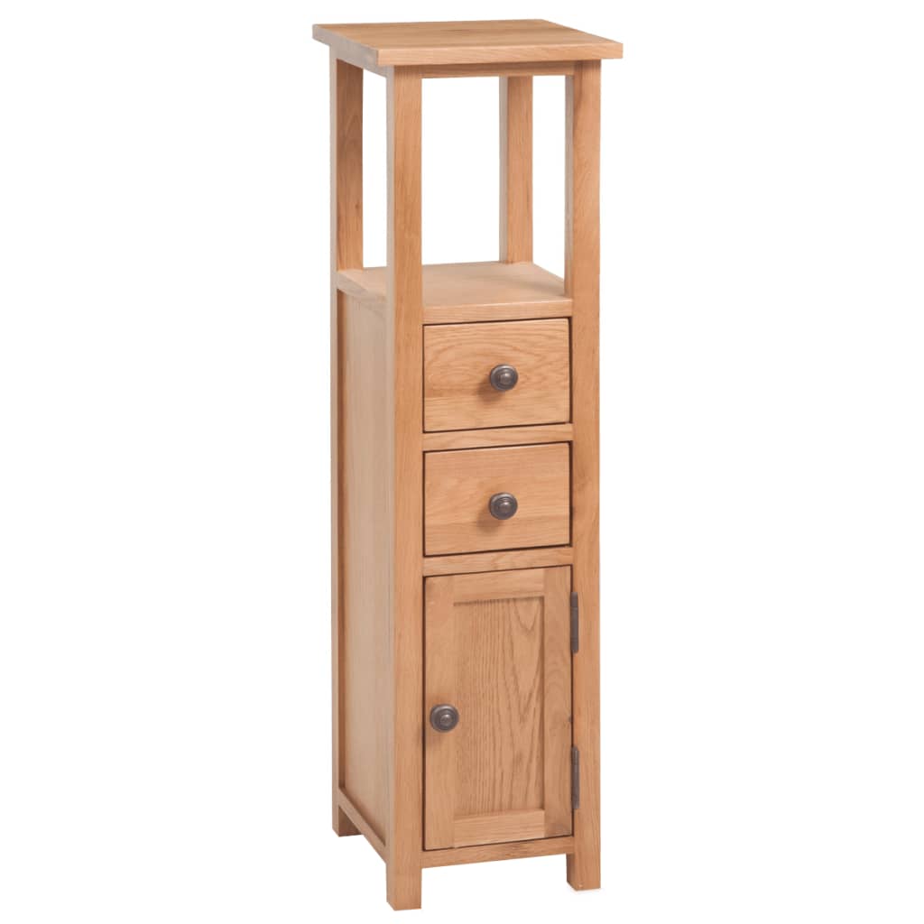 Corner Cabinet 26X26X94 Cm Solid Oak Wood