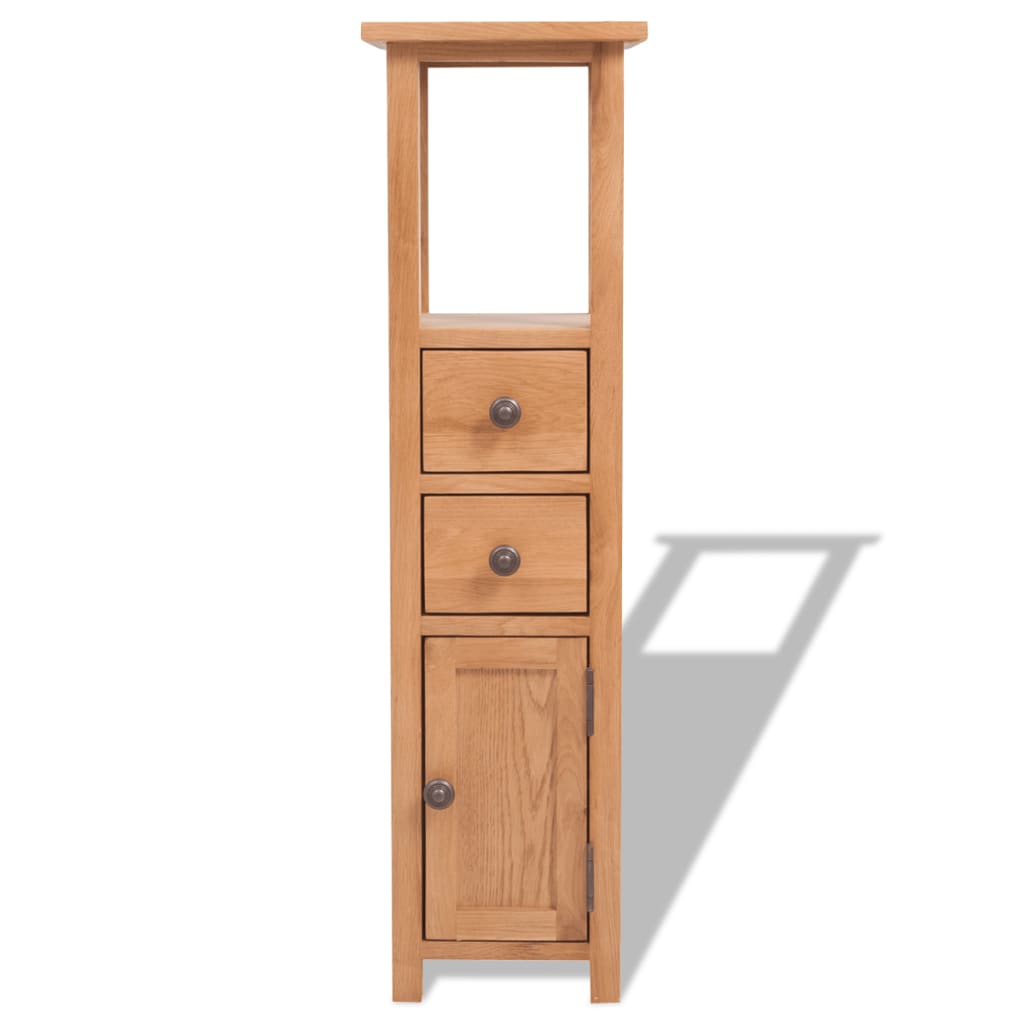 Corner Cabinet 26X26X94 Cm Solid Oak Wood