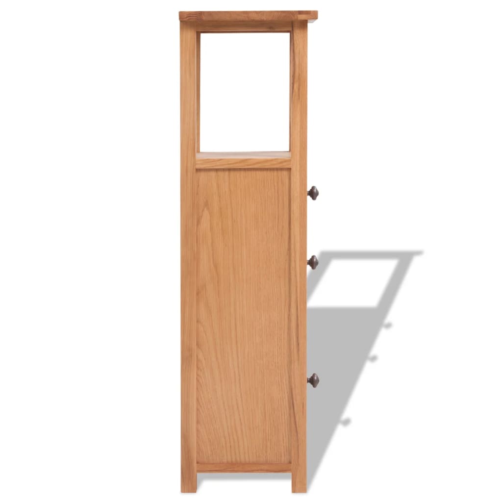 Corner Cabinet 26X26X94 Cm Solid Oak Wood