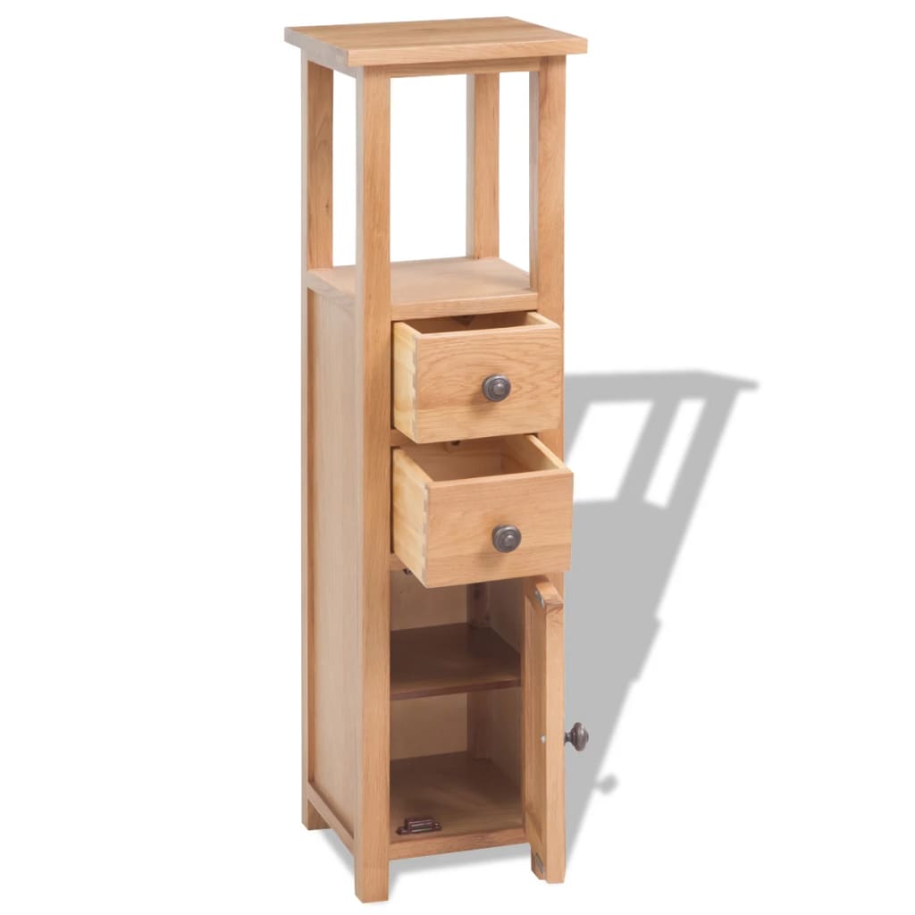 Corner Cabinet 26X26X94 Cm Solid Oak Wood