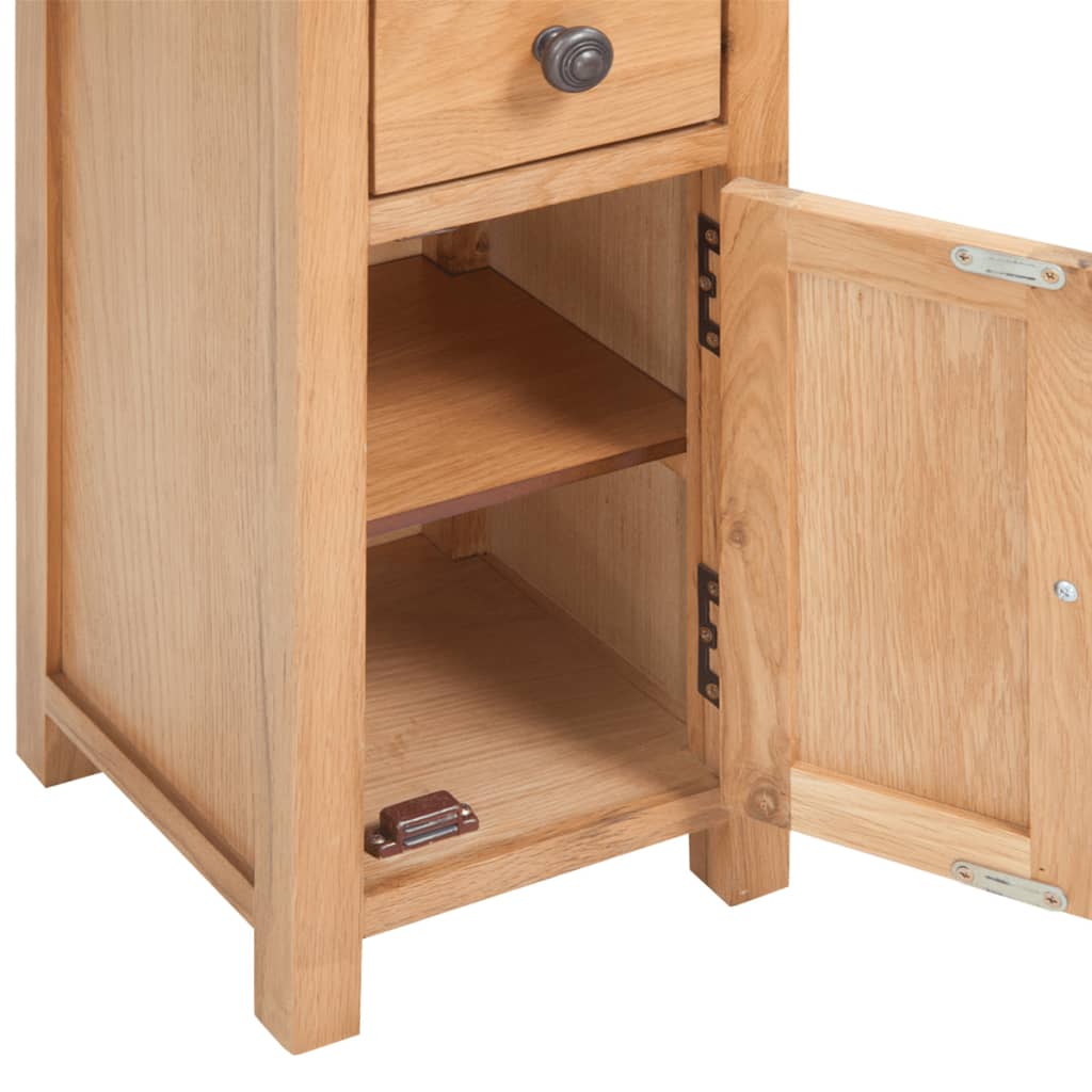 Corner Cabinet 26X26X94 Cm Solid Oak Wood