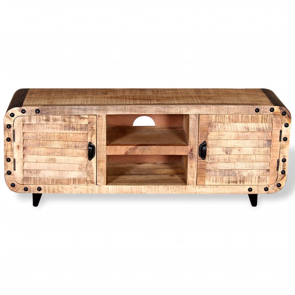 Tv Cabinet Rough Mango Wood 120X30X50 Cm