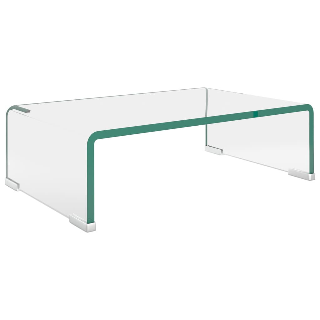 Tv Stand/Monitor Riser Glass Clear