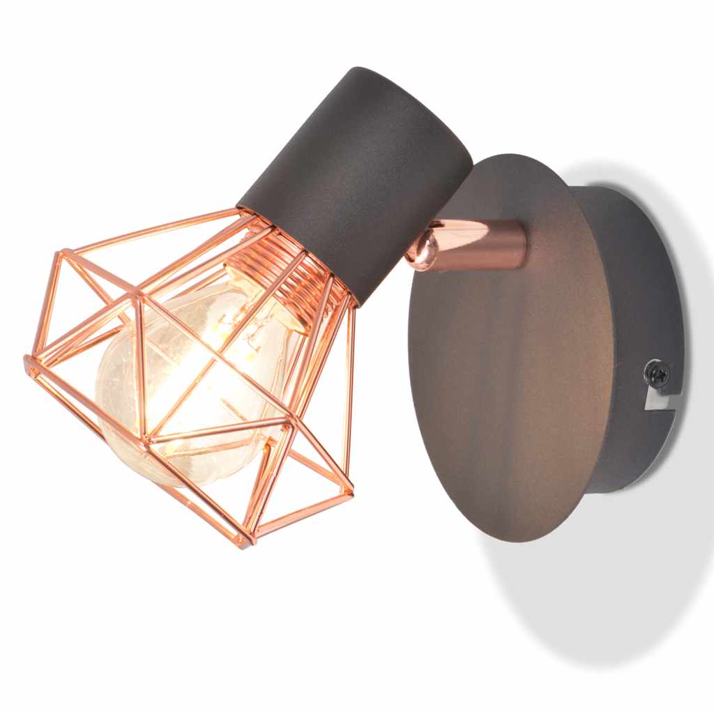 Wall Lamps 2 Pcs With 2 Led Filament Bulbs 8 W