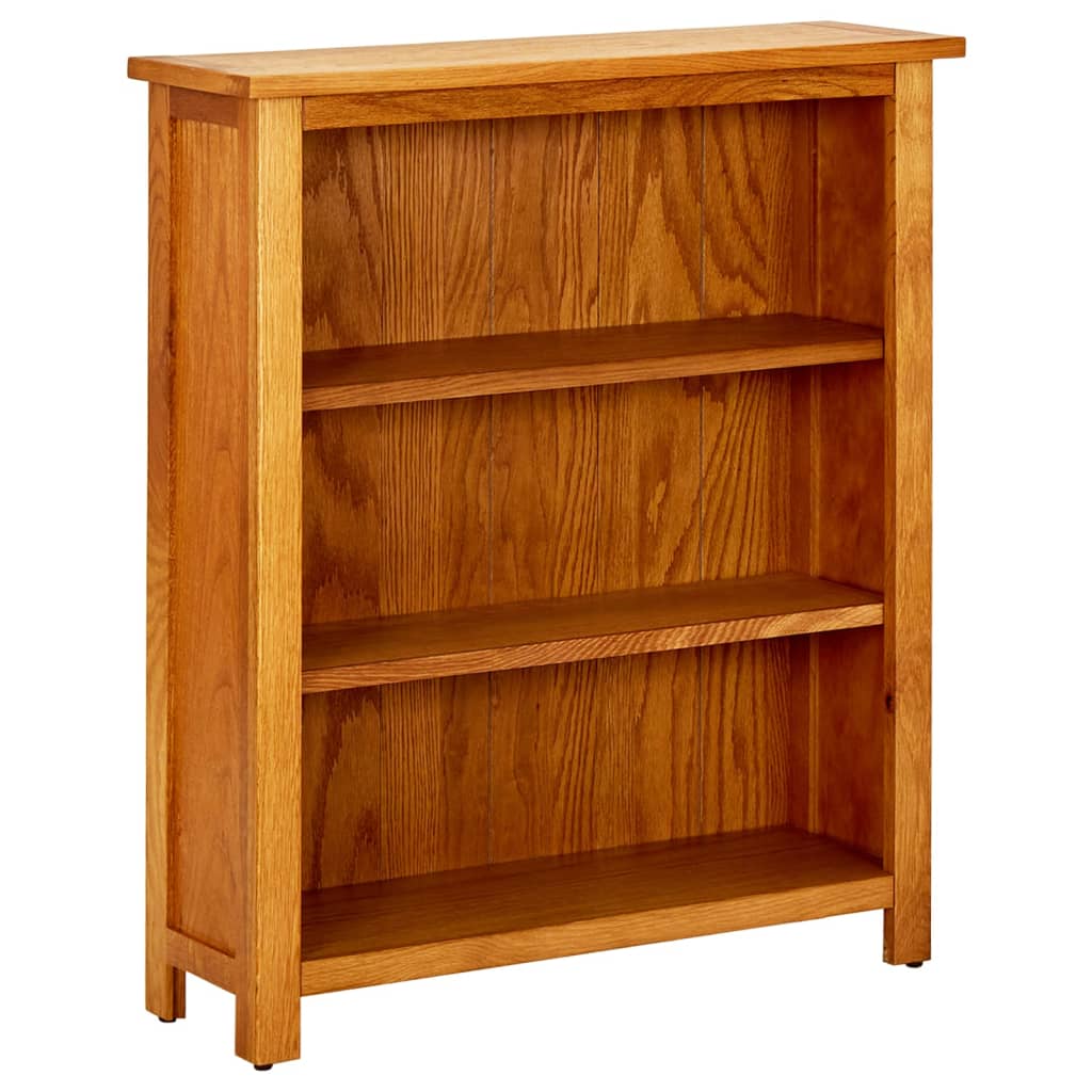 5-Tier Bookcase Solid Oak Wood