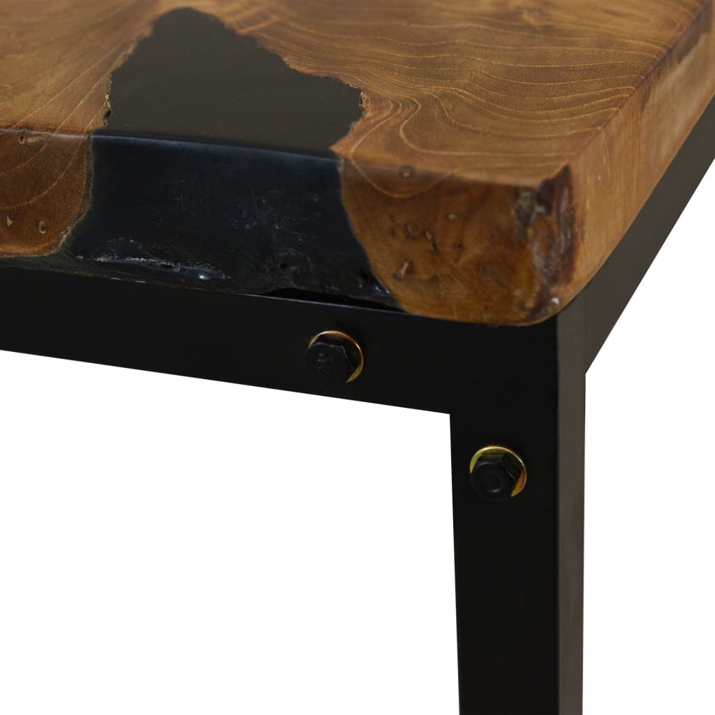 Coffee Table Teak Resin 110X60X40 Cm And Brown