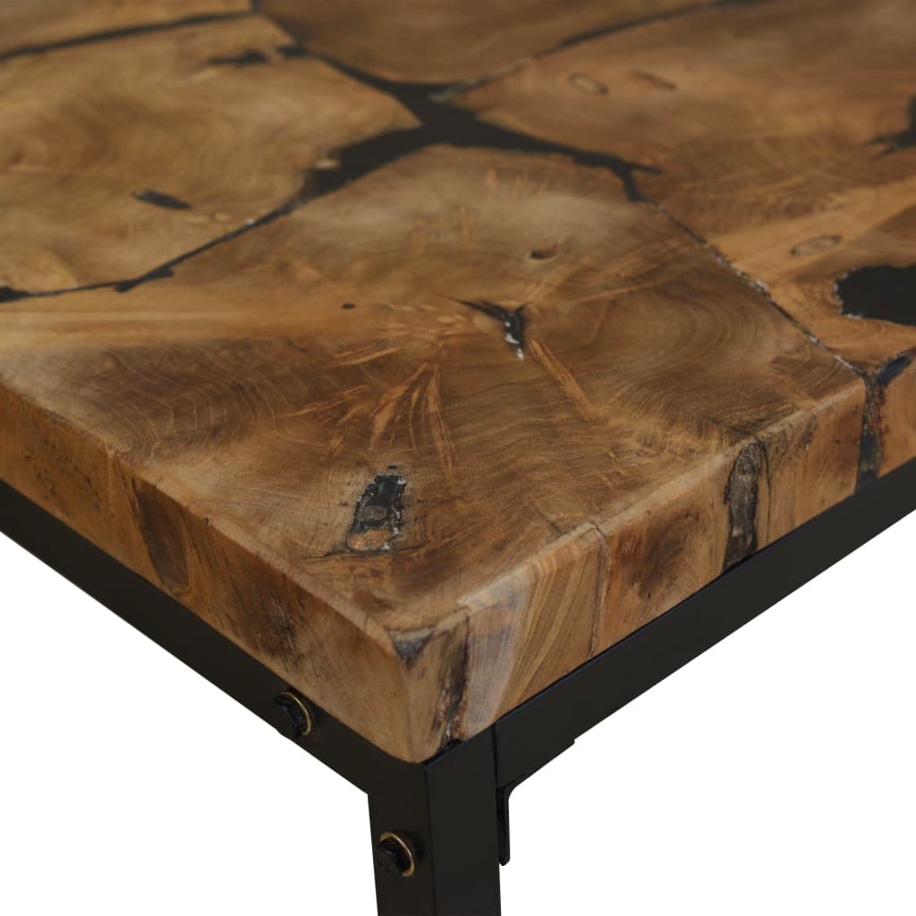 Coffee Table Teak Resin 110X60X40 Cm And Brown
