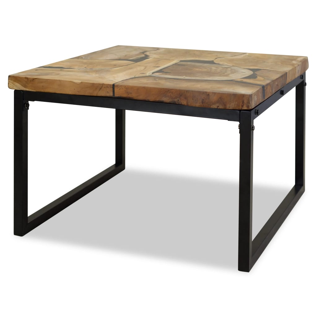 Coffee Table Teak Resin 110X60X40 Cm And Brown