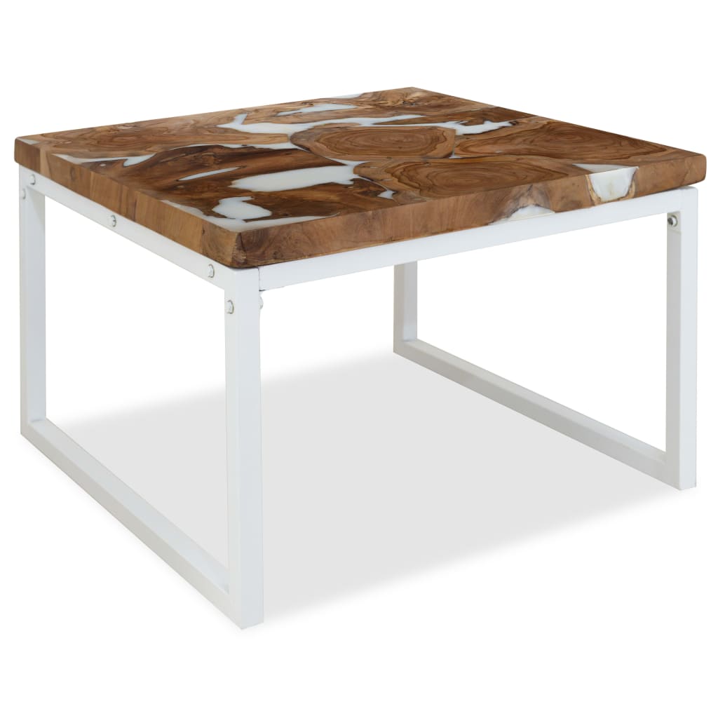 Coffee Table Teak Resin 110X60X40 Cm And Brown