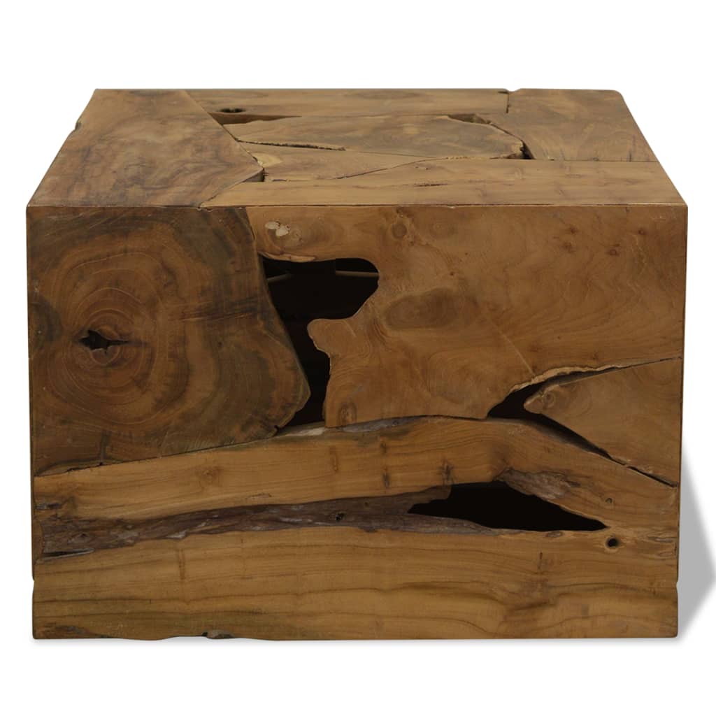 Coffee Table 50X50X35 Cm Genuine Teak Brown