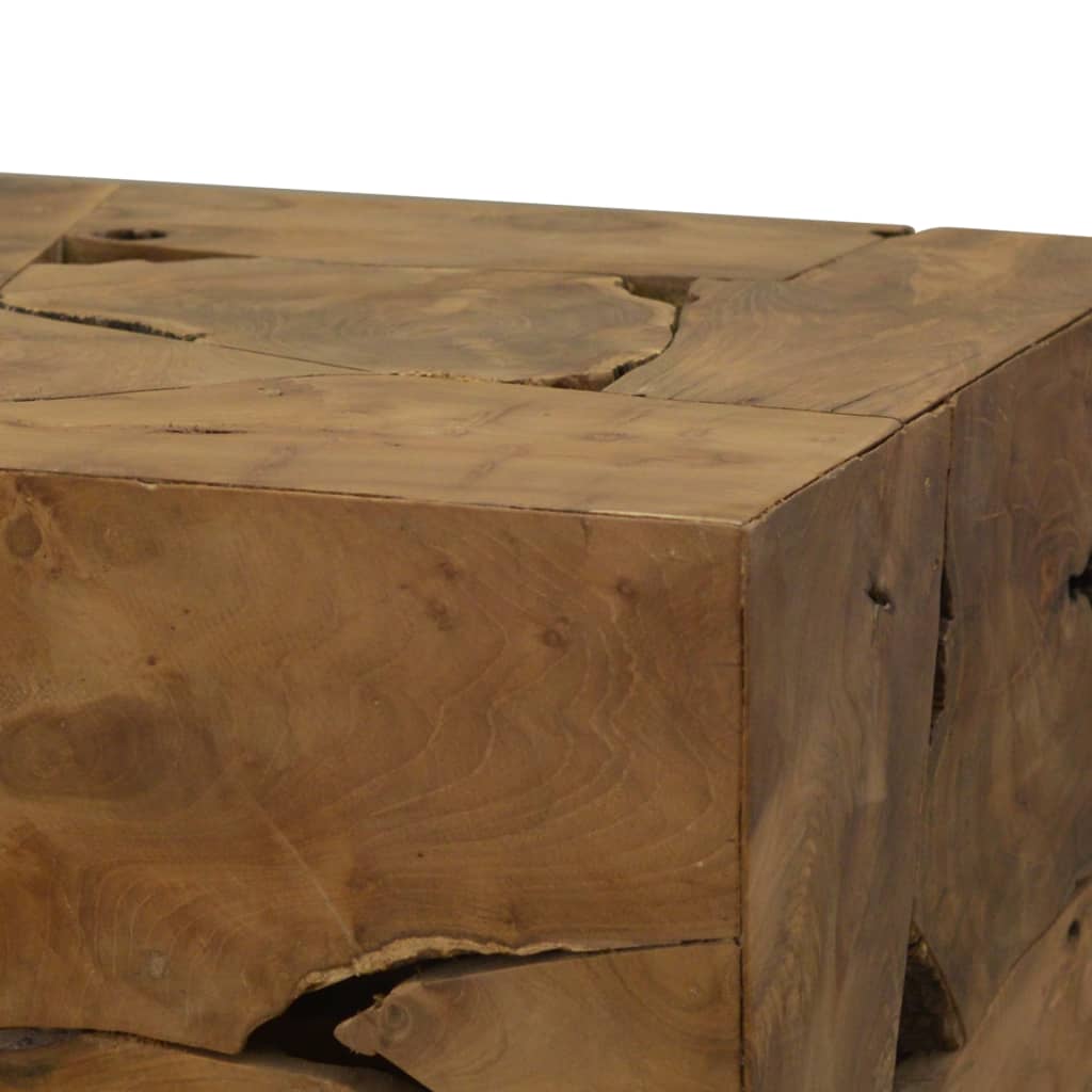 Coffee Table 50X50X35 Cm Genuine Teak Brown
