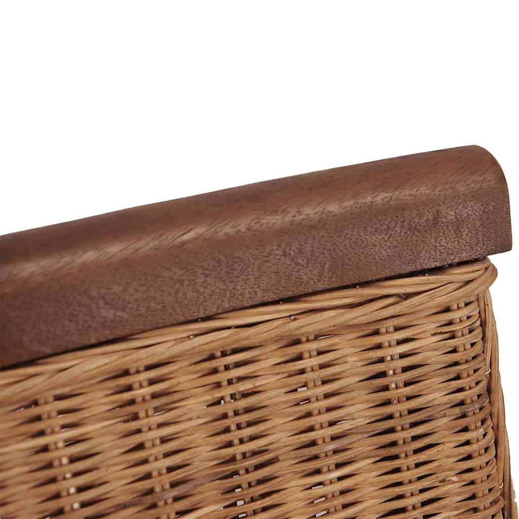 Dining Chairs 4 Pcs Brown Natural Rattan