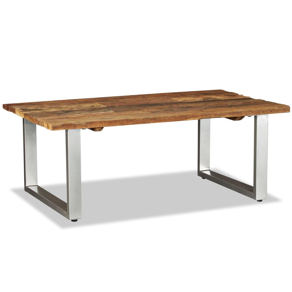 Coffee Table Solid Reclaimed Wood 100X60X38 Cm