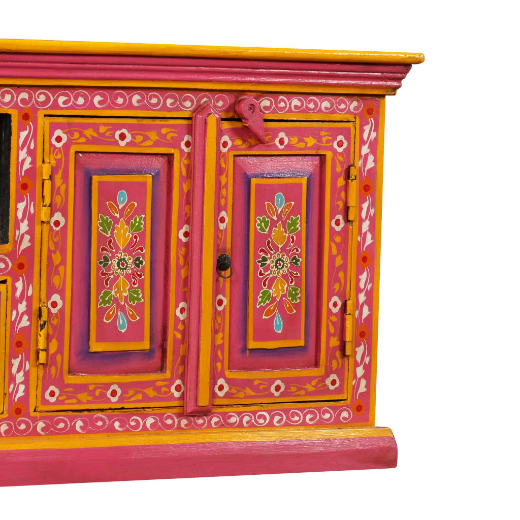 Tv Cabinet Solid Mango Wood Hand Painted