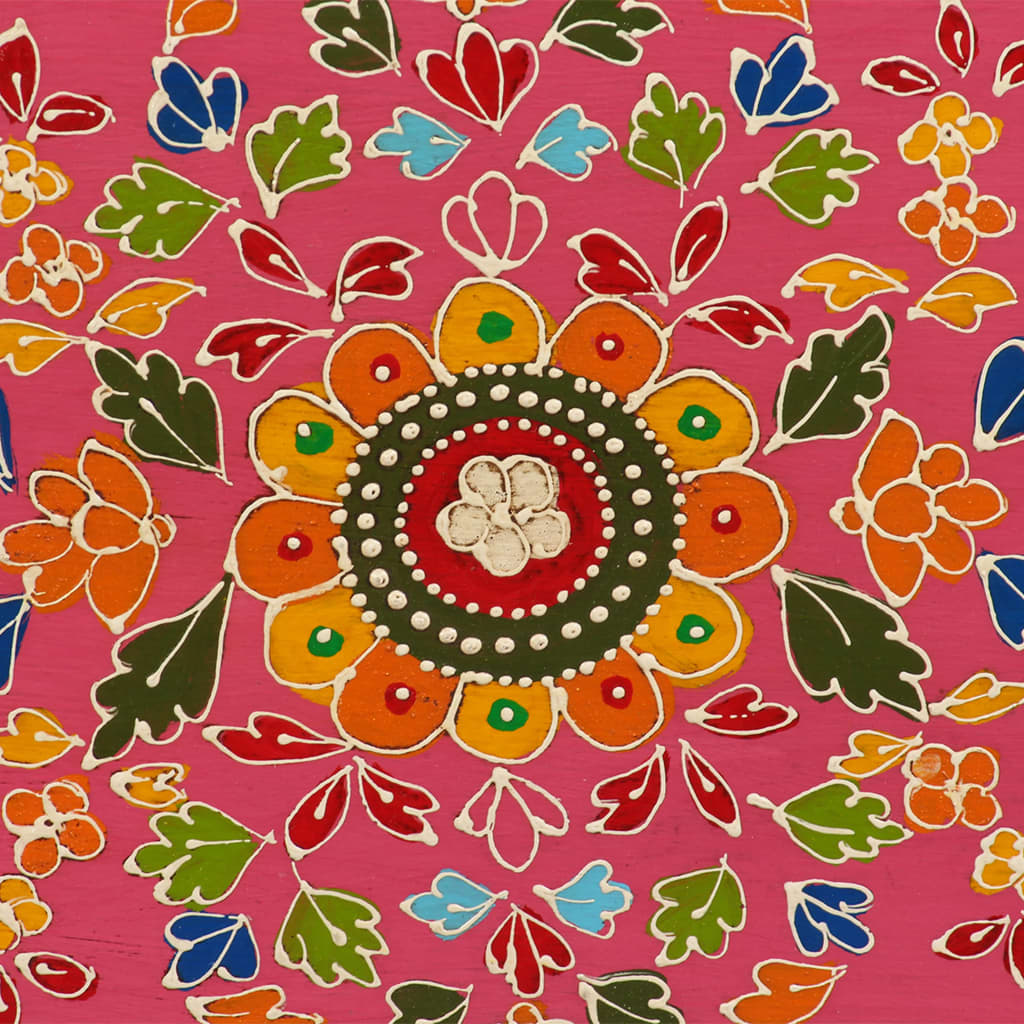 Tv Cabinet Solid Mango Wood Hand Painted