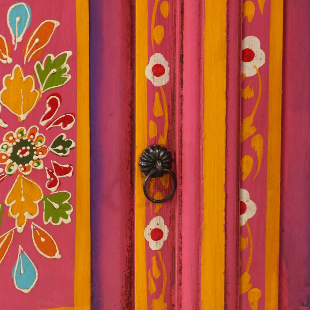 Tv Cabinet Solid Mango Wood Hand Painted