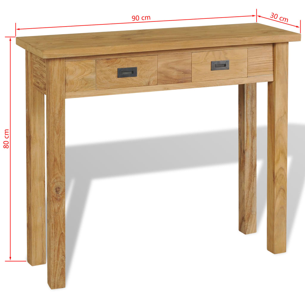 Console Table Solid Teak 90X30X80 Cm