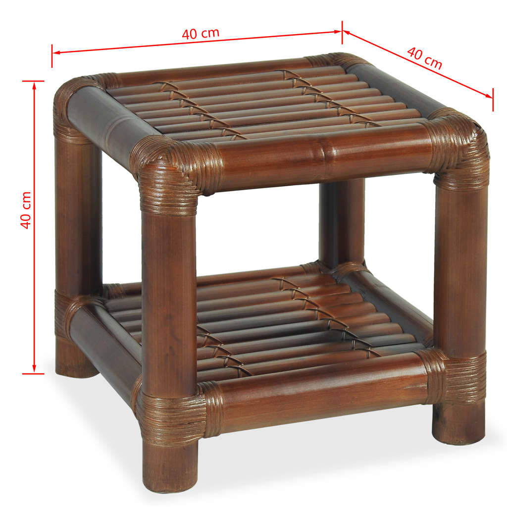 Bedside Table 40X40X40 Cm Bamboo