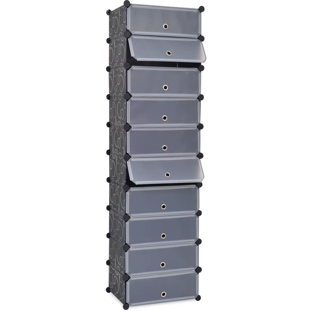 Interlocking Shoe Organiser With 10 Compartments