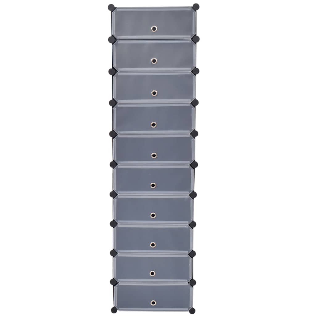 Interlocking Shoe Organiser With 10 Compartments