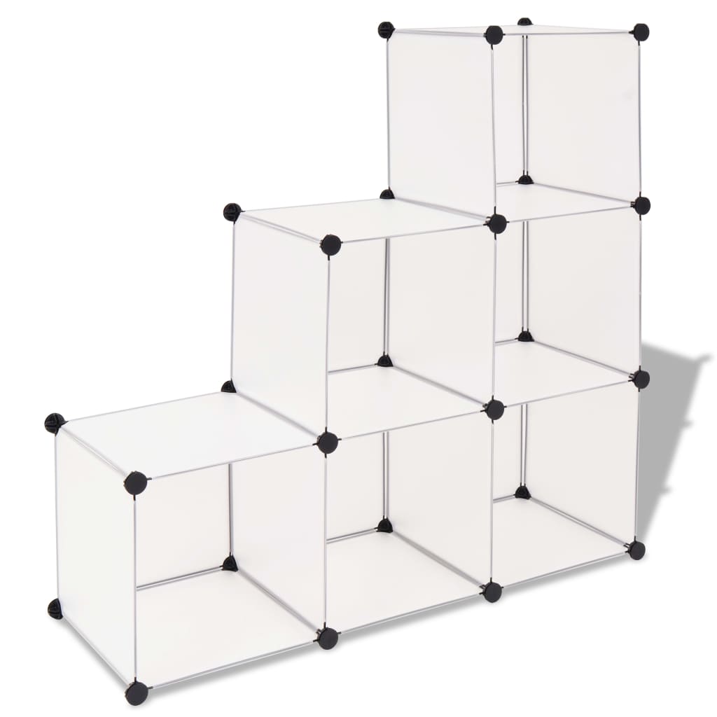 Storage Cube Organiser With 6 Compartments