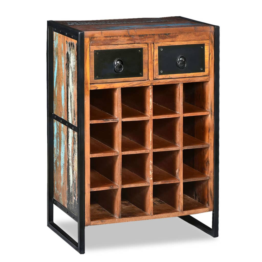 Wine Rack For 16 Bottles Solid Wood Mango