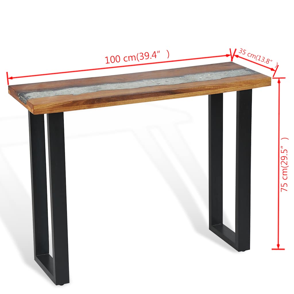 Console Table Teak 100X35X75 Cm