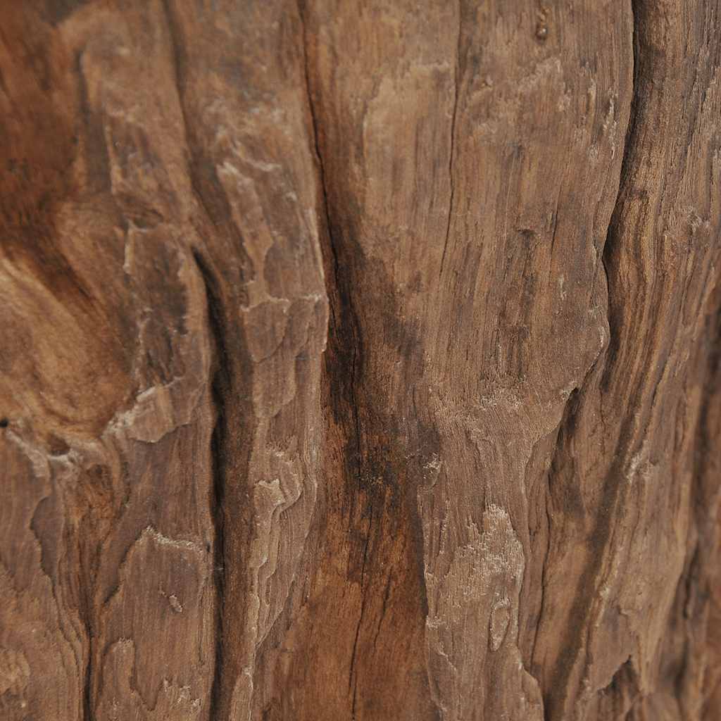 Coffee Table Teak Glass 50X40 Cm