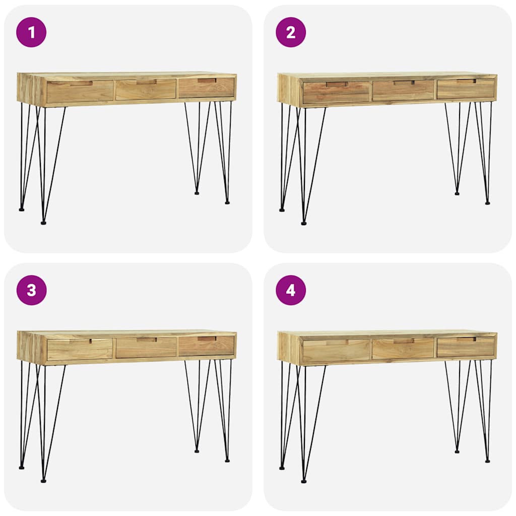 Console Table 120X35X76 Cm Solid Teak