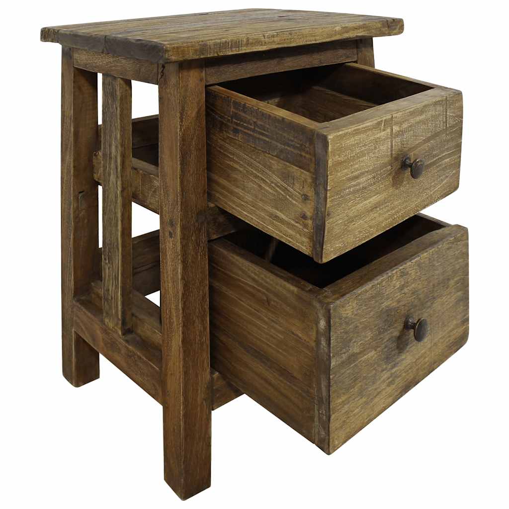 Nightstand Solid Mahogany Wood 40X30X51 Cm