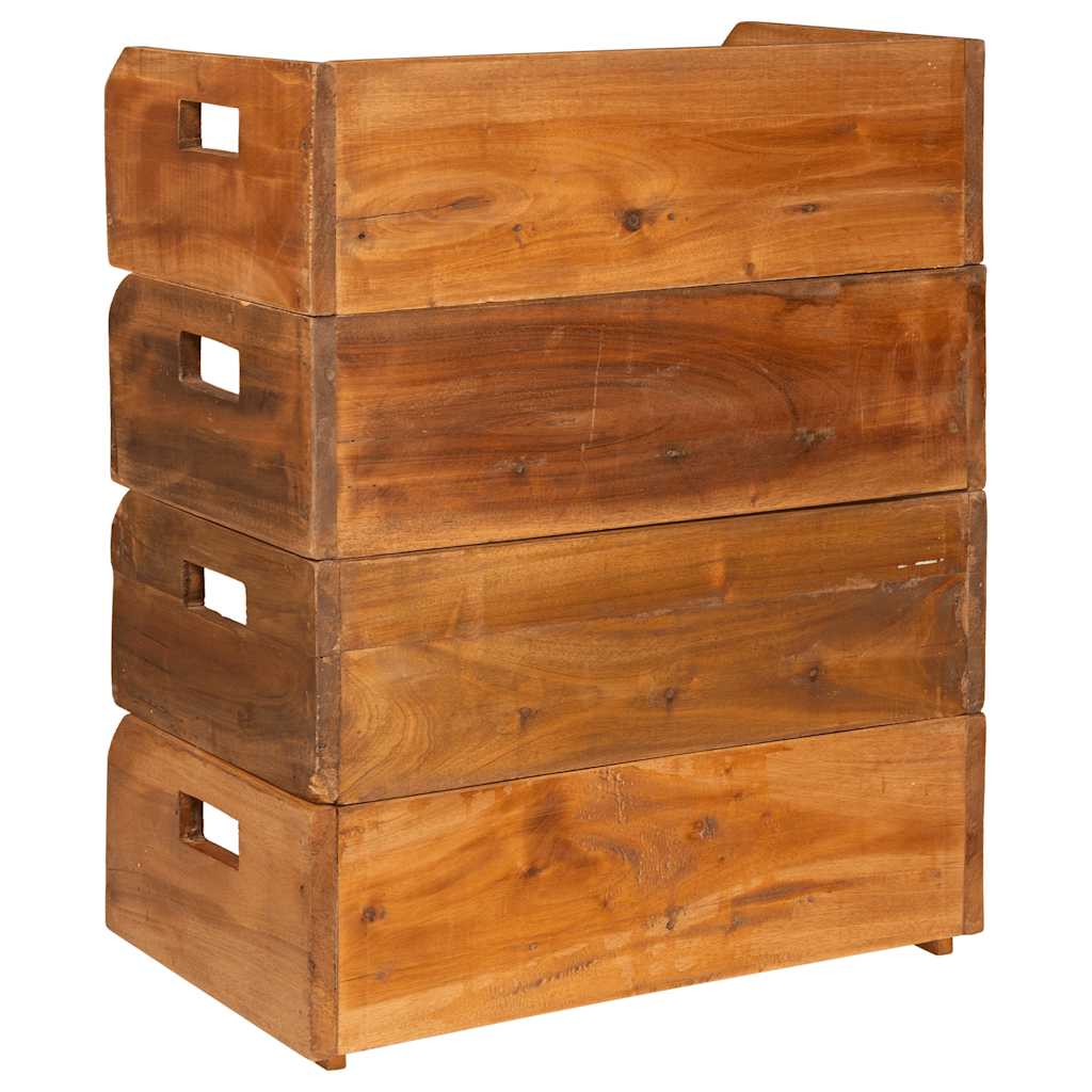 Wine Racks 4 Pcs For 16 Bottles Solid Mahogany Wood