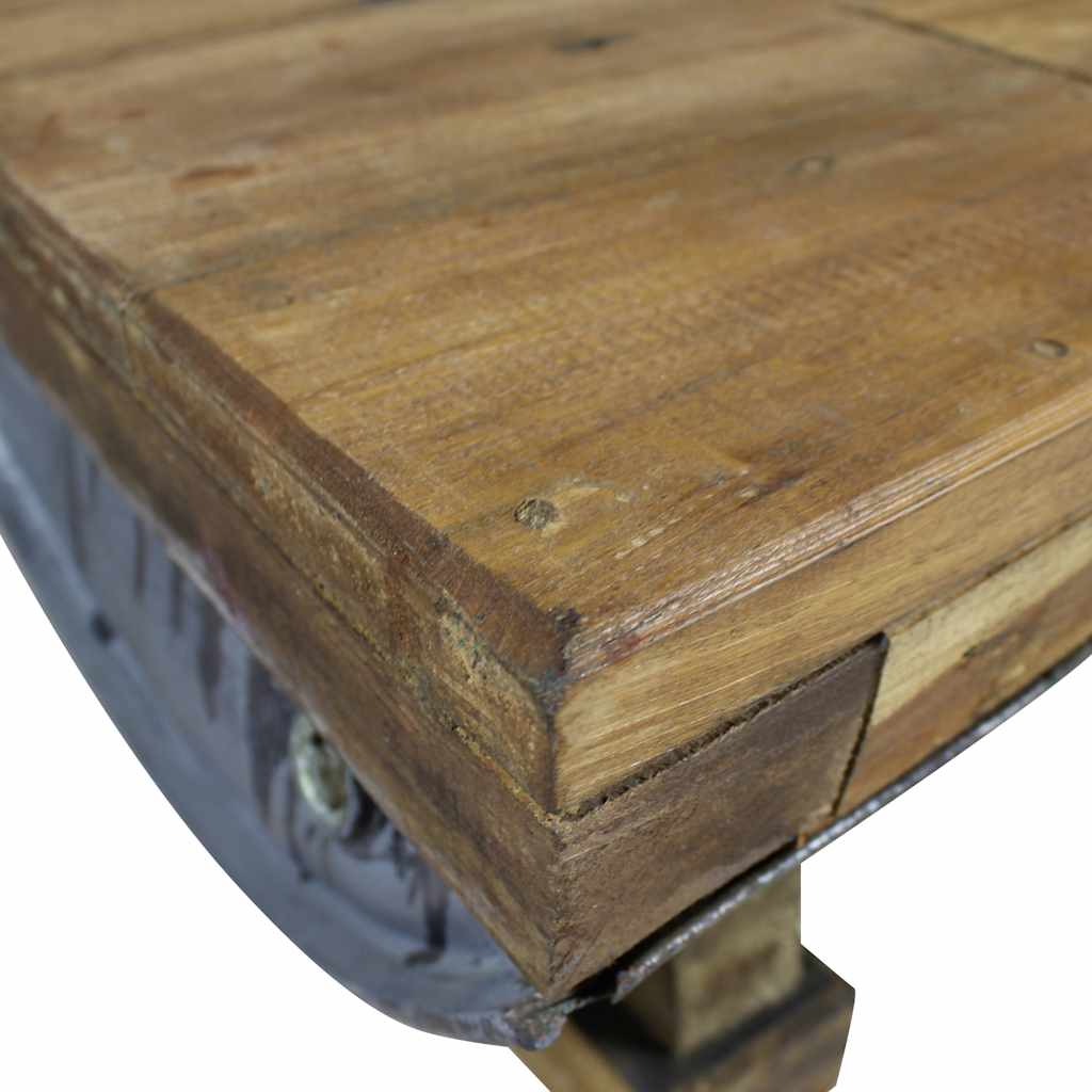 Coffee Table Mixed Recycled Wood 90X50X35 Cm