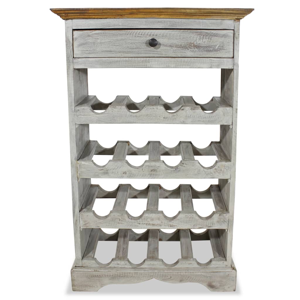 Wine Rack Solid Mahogany Wood 55X23X85 Cm