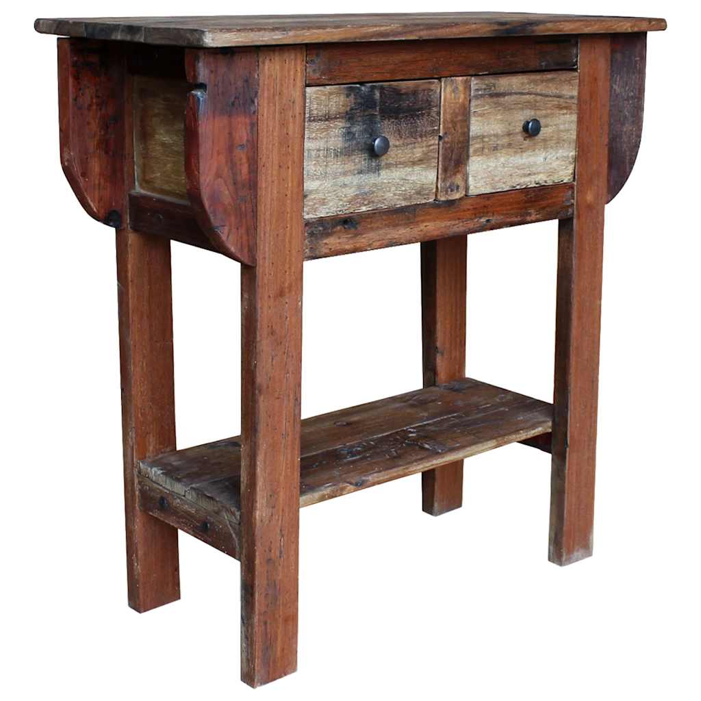 Console Table Mixed Recycled Wood 80X35X80 Cm