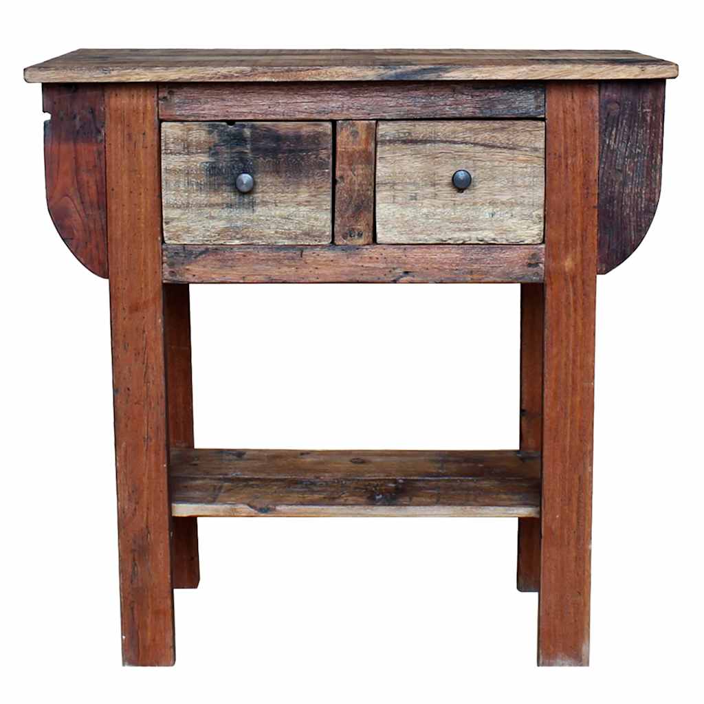 Console Table Mixed Recycled Wood 80X35X80 Cm