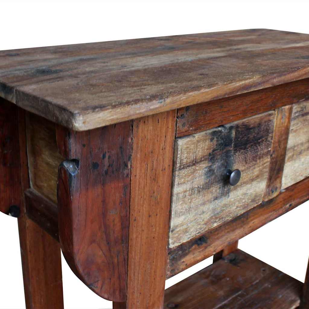 Console Table Mixed Recycled Wood 80X35X80 Cm