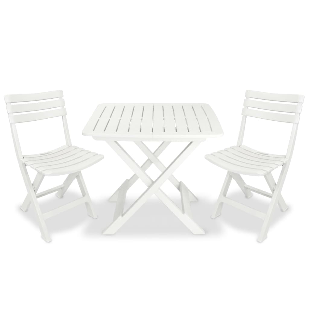 3 Piece Folding Bistro Set Plastic
