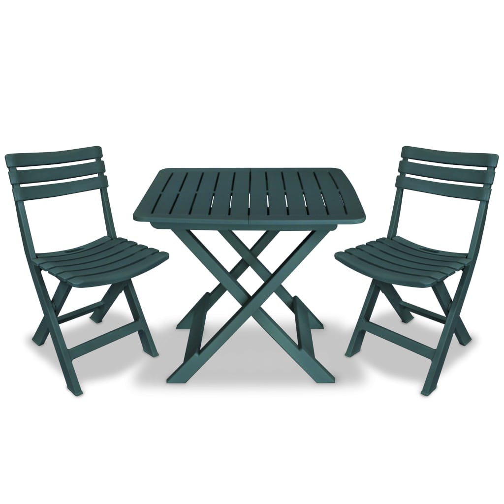 3 Piece Folding Bistro Set Plastic