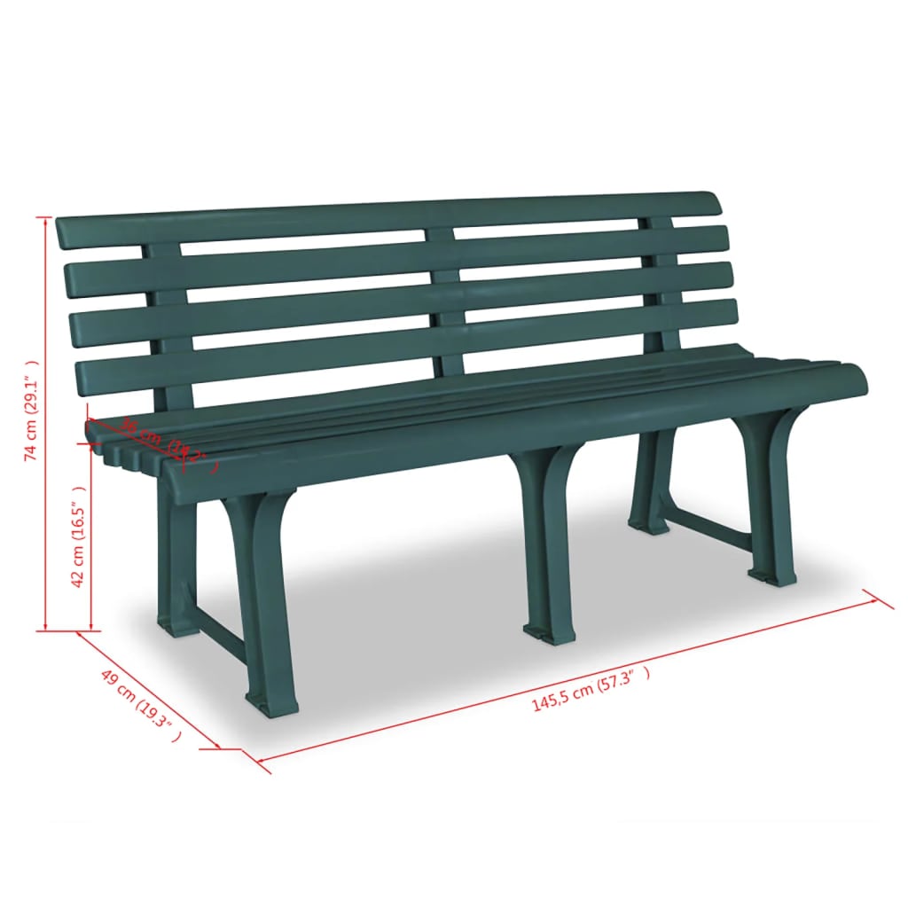 Garden Bench 145.5 Cm Plastic
