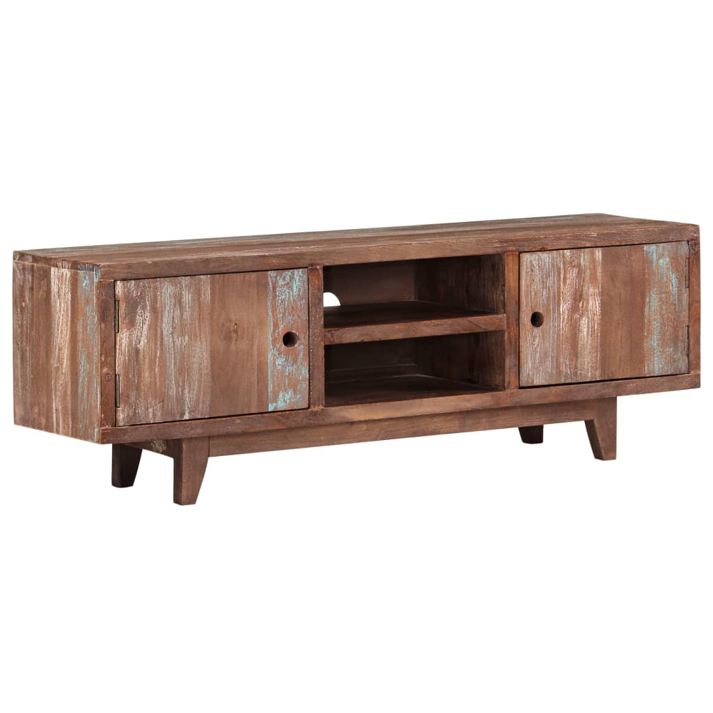 Tv Cabinet Solid Acacia Wood Vintage 118X30X40 Cm