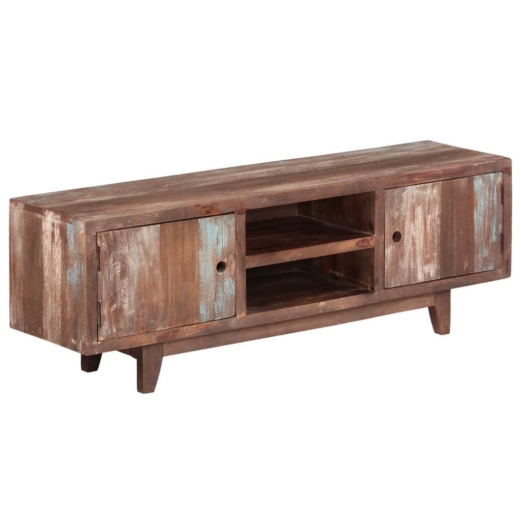Tv Cabinet Solid Acacia Wood Vintage 118X30X40 Cm