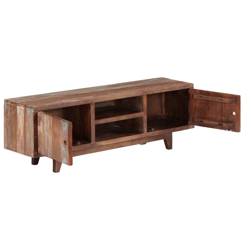 Tv Cabinet Solid Acacia Wood Vintage 118X30X40 Cm