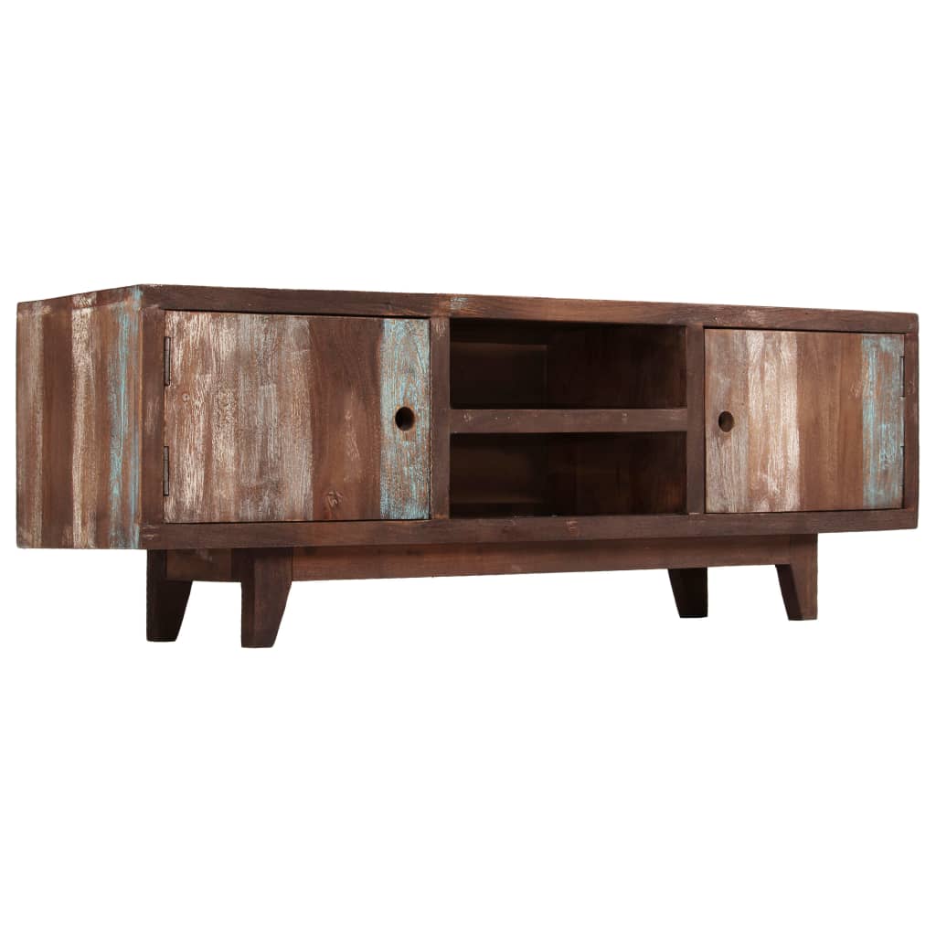 Tv Cabinet Solid Acacia Wood Vintage 118X30X40 Cm
