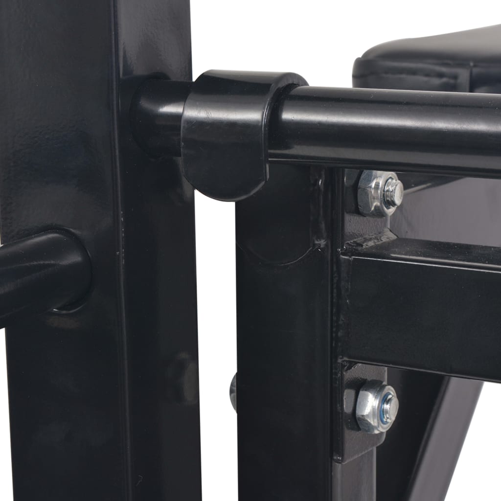 Wall-Mounted Multi-Functional Fitness Power Tower Black