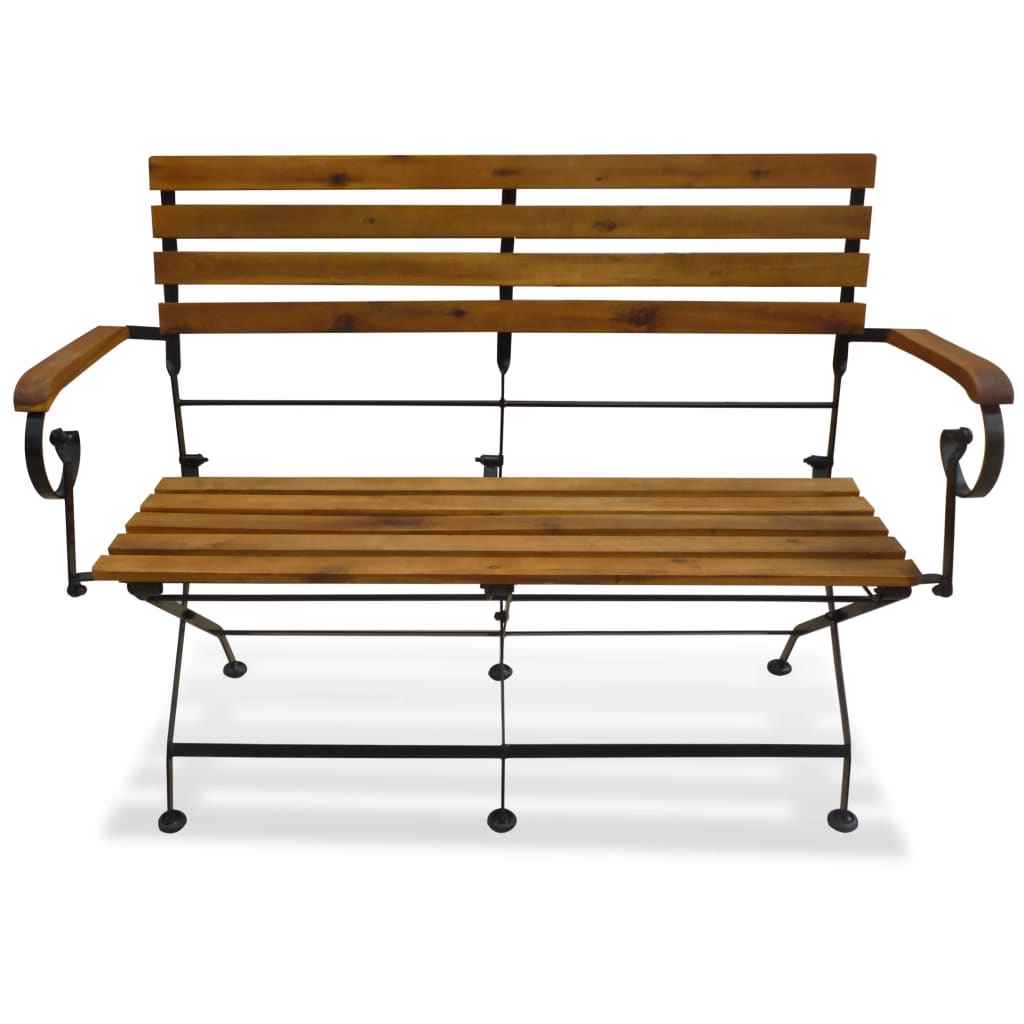 Folding Garden Bench 112 Cm Solid Acacia Wood